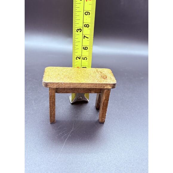 Vtg Concord Dollhouse Miniature Grand Piano Bench Stool With Box Med Oak Color - Picture 11 of 16